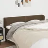 vidaXL Kopfteil mit Ohren Dunkelbraun 203x23x78/88 cm Stoff Produktbild-Vorschau 2