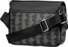 A close-up view of a black messenger bag with a geometric pattern. Anteprima dell’immagine prodotto