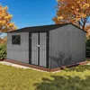 HOMAVO Gerätehaus Metall mit Pultdach, Gartenhaus Metall Produktbild-Vorschau 1