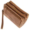 Große Herren echt Leder Handgelenktasche Herrenhandtasche Produktbild-Vorschau 6