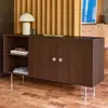 sweeek - Vintage-Sideboard mit Holzdekor und Edelstahl, 2 Produktbild-Vorschau 5
