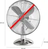 ProfiCare PC-VL 3063 M, Domácí vrtulový ventilátor, Chrom, Náhled obrázku produktu 9