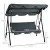 Outsunny Hollywoodschaukel mit Sitzpolster, 3-Sitzer Produktbild-Vorschau 3
