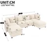 Merax U-förmiges Ecksofa 6-Sitzer, Modulares Sofa L-förmig, Produktbild-Vorschau 2