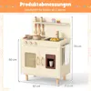 Dřevěná dětská kuchyňka na hraní s úložným prostorem a Náhled obrázku produktu 2