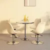 vidaXL Esszimmerstühle 4 Stk. Drehbar Creme Stoff Produktbild-Vorschau 2