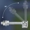KOTARBAU® Cardini Per Cancello Acciaio 130 mm M16 Argento Anteprima dell’immagine prodotto 4