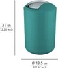 WENKO Schwingdeckel Eimer Brasil 6,5 L Petrol Müll Kosmetik Produktbild-Vorschau 6