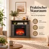 HOMAVO 18 inch elektrische haard in grijs met haardmeubel Productafbeelding-voorbeeld 6