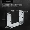 Aqbau 6er Set U-Pfostenträger zum Aufschrauben 160 mm Produktbild-Vorschau 2
