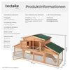 tectake® Kleintierstall Johannes aus Holz 226 x 77 x 95,5 Produktbild-Vorschau 5