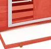 vidaXL Kurník červeno-biely 150x96x110 cm jedľový masív Náhľad obrázku produktu 4