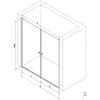 Mexen Pretoria Duo Drehbare Duschtür 150 cm, Transparent, Produktbild-Vorschau 5