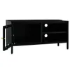 TV-Schrank Schwarz 90x30x44 cm Stahl und Glas Produktbild-Vorschau 6