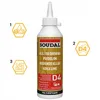 A bottle of Soudal wood glue with informational icons on the left and right. Produktbild-Vorschau
