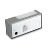 The underside of a rectangular outdoor wall lamp with a brushed metal finish and a white diffuser. Produktbild-Vorschau