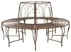 vidaXL Baumbank 8-Sitzanzahl Ø 160 x 89 cm Stahl Antikbraun Produktbild-Vorschau 1