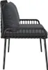 vidaXL Gartenbank Schwarz und Anthrazit Poly-Rattan Produktbild-Vorschau 6