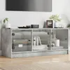 TV-Schrank mit Glastüren Betongrau 102x37x42 cm Produktbild-Vorschau 2