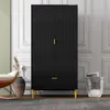 Vertikaler Doppel-Tuerenschrank mit 1 Schublade 90x55x180 Produktbild-Vorschau 1