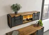 MASSIVMOEBEL24.DE Wandregal Mango / Altholz 130x25x35 natur Produktbild-Vorschau 2