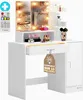 Casaria Coiffeuse Jocelyn Blanc miroir LED table de Voir les images du produit 1