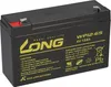 A black rechargeable sealed lead-acid battery with yellow branding and text. Náhled obrázku produktu