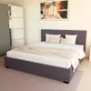 King Komplett Doppelbett mit Bettkasten Stoff Holz Bettrost Produktbild-Vorschau 6