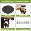 A collage of four different desk accessories, each with a German label. Produktbild-Vorschau