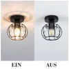 A split image showing a ceiling lamp in two states: on and off. The left side shows the lamp illuminated, casting light patterns on the ceiling. The right side shows the lamp unlit. Text labels 'EIN' (German for 'ON') and 'AUS' (German for 'OFF') are prese Náhled obrázku produktu