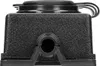 A close-up, studio shot of a black electrical outlet. Anteprima dell’immagine prodotto