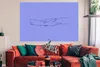 MuchoWow® Poster Lila - Hand - Strichzeichnung 180x120 cm - Produktbild-Vorschau 2