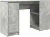 A desk with a concrete gray finish, showing a cabinet on the left and shelves on the right. Náhled obrázku produktu