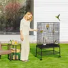 Yaheetech Vogelkäfig groß Vogelvoliere mit 3 Sitzstangen Produktbild-Vorschau 4