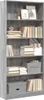 vidaXL Bücherregal Grau Sonoma 80x24x176 cm Holzwerkstoff Produktbild-Vorschau 2