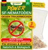Product packaging and marketing material for SF-Nematoden against fungus gnats. Produktbild-Vorschau