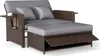 COSTWAY Chaise longue de jardin 3 en 1 en polyrotin, chaise Voir les images du produit 1