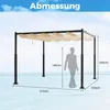Pergola COSTWAY 3,1 x 3,1 m z przesuwanym dachem, altana Podgląd zdjęcia produktu 3