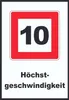 Höchstgeschwindigkeit 10 km/h nicht zu überschreiten Schild Produktbild-Vorschau 1