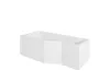 A white corner bathtub is shown against a white background. Podgląd zdjęcia produktu