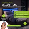 Juskys Polsterbett Lyon 140 x 200 cm schwarz – Bettgestell Produktbild-Vorschau 3