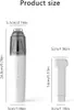 Product size chart showing dimensions of a handheld vacuum cleaner and its attachments. Produktbild-Vorschau