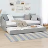 Homestyle4u denná rozkladacia posteľ 90x200cm sivá drevená Náhľad obrázku produktu 21