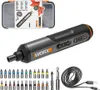 A WORX WX240 mini electric screwdriver set with accessories and a storage case. Produktbild-Vorschau