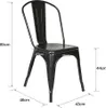 lot de 8 chaises de salle à manger empilables métal design Voir les images du produit 3