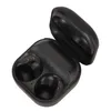 An open black charging case for wireless earbuds, showing the empty interior with charging contacts. Produktbild-Vorschau