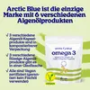 Marketing image for Arctic Blue Omega-3 Algenöl products, highlighting features and benefits. Produktbild-Vorschau