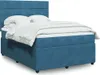 Boxspringbett mit Matratze Blau 160x200 cm Samt Produktbild-Vorschau 2