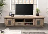 MASSIVMOEBEL24 | Meuble TV 200x55 Manguier laqué blanchi Voir les images du produit 3