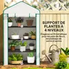 Outsunny PE-Gartengewächshaus mit 4 Regalböden, Produktbild-Vorschau 4
